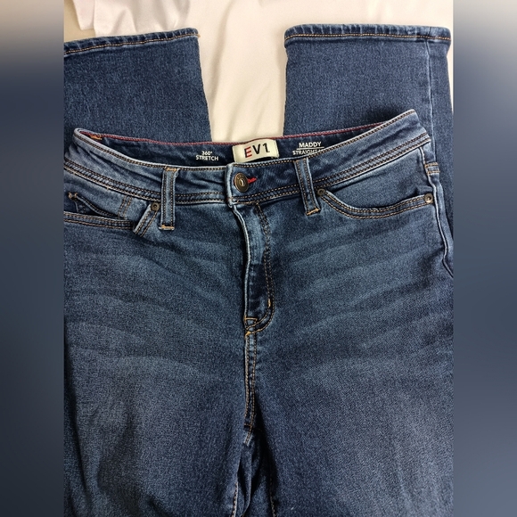 2/$30 EV1 Maddy Straight Leg Heart Blue Denim Jeans (#1,518) - Picture 1 of 6